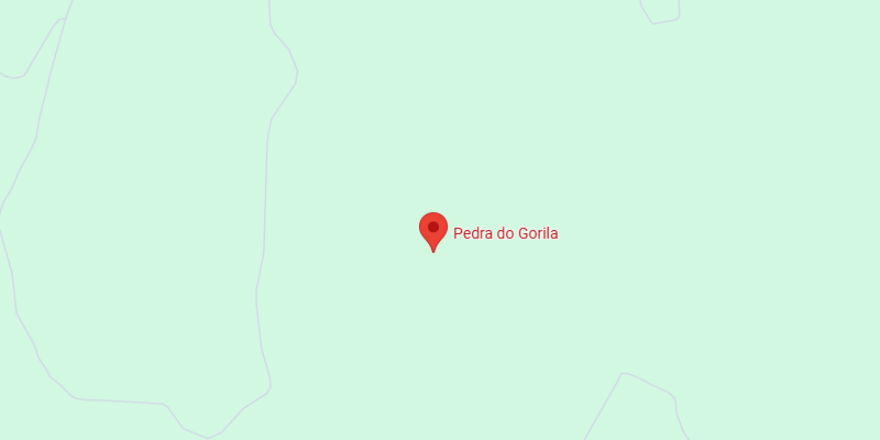 Mapa de localização da Pedra do Gorila em Itirapina (SP)